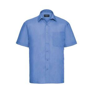 Russell Collection Mens Poplin Easy-Care Short-Sleeved Formal Shirt / Corporate